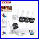 ZOSI 3MP Wireless Security IP Wi-Fi Outdoor Camera System Two-Way Audio 1TB/2TB