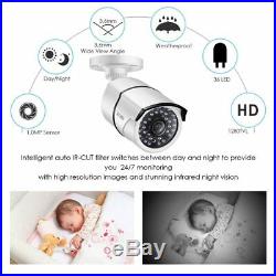ZOSI 4/8CH1080P DVR Night Vision Outdoor CCTV Security Camera System 0-2TB HDD
