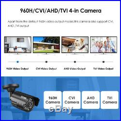 ZOSI 4IN1 1080P HDMI IR Night Vision Outdoor Home Camera SETSystem Security CCTV