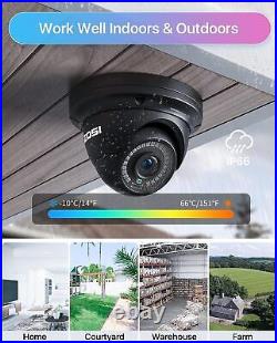 ZOSI 4K 8CH NVR PoE Security IP 3K Camera System 2TB 24/7 Recording Network CCTV