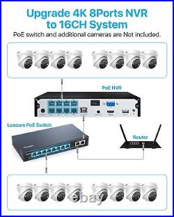 ZOSI 4K 8CH PoE Security 8MP IP Camera CCTV System 2TB Outdoor AI Smart Alarm