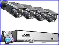 ZOSI 4K IP PoE Security CCTV Camera System Starlight 2TB HDD Color Night Vision