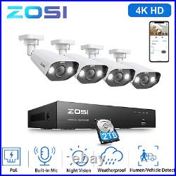 ZOSI 4K Spotlight 8CH PoE Security 5MP IP Camera CCTV System 2TB AI Detect Audio