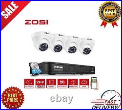 ZOSI 5MP HDMi 8CH DVR 1080P H. 265 CCTV Security Camera System Night Vision 1TB