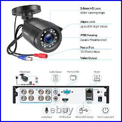 ZOSI 5MP Lite 8CH DVR 1080P Outdoor Security Camera System with Hard Drive 1TB