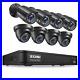 ZOSI 5MP Lite 8CH DVR 1080P Security Camera System Outdoor CCTV 24/7 View IP66