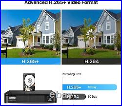 ZOSI 5MP -Lite 8CH DVR CCTV Nigh Vision 1080P Security Camera System Kit 1TB