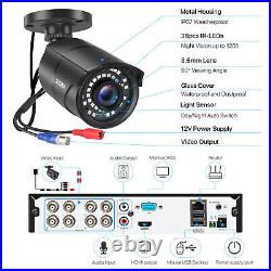 ZOSI 5MP -Lite 8CH DVR CCTV Nigh Vision 1080P Security Camera System Kit 1TB