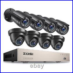 ZOSI 5MP Lite H. 265+ Surveillance Camera System Outdoor 8CH CCTV DVR Remote View