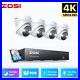 ZOSI 8/16CH 4K PoE CCTV Security Camera System Person Vehicle Detection 2TB/4TB