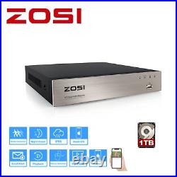 ZOSI 8 Channel H. 265 5MP Lite DVR with Hard Drive 1TB for Security Camera System