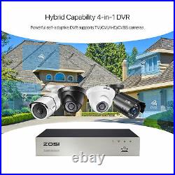 ZOSI 8 Channel H. 265 DVR 1080p HD with Hard Drive 2TB for Security Camera System