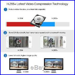 ZOSI 8CH 1080P DVR 2MP Outdoor Dome Day Night Security Camera System 1TB 2TB
