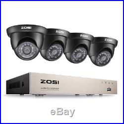 ZOSI 8CH 1080P HDMI DVR 720P HD Outdoor CCTV Home Security Camera System 1TB