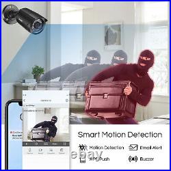 ZOSI 8CH 1080P Outdoor CCTV Security Camera System 5MP Lite DVR IR Night Vision