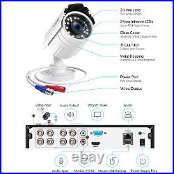 ZOSI 8CH 1080P Outdoor CCTV Security Camera System 5MP Lite DVR IR Night Vision