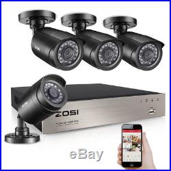 ZOSI 8CH 1080p 4in1 DVR 2MP 2000TVL Outdoor IR CCTV Home Security Cameras System