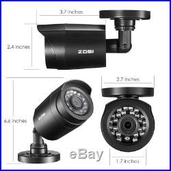 ZOSI 8CH 1080p HDMI DVR 720p Outdoor CCTV Home Security Camera System 1TB HDD
