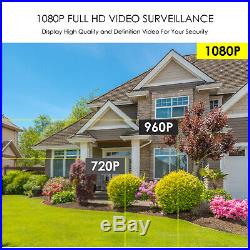 ZOSI 8CH 1080p NVR 2MP HD Outdoor Wireless Home Security IP Camera System Wifi