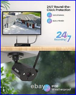 ZOSI 8CH 2K Wireless Security IP Camera System Outdoor Indoor 2TB HDD for 24/7
