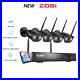 ZOSI 8CH 3MP 2K Wireless Security CCTV Color Night Vision Camera System Outdoor