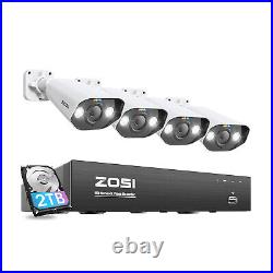 ZOSI 8CH 4K NVR 5MP Outdoor PoE Security IP Camera CCTV System 2TB CCTV Network