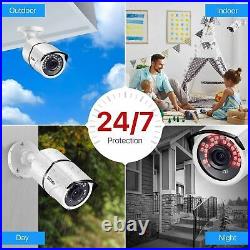 ZOSI 8CH 5MP Lite DVR Outdoor Security Camera System 1080p with Hard Drive 1TB