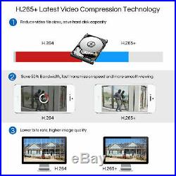 ZOSI 8CH H. 265+ 1080N DVR 1TB HDD 2MP Outdoor CCTV Home Security Camera System