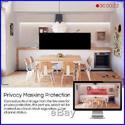 ZOSI 8CH H. 265+ 1080P Home Surveillance Security Camera DVR System Outdoor 1TB