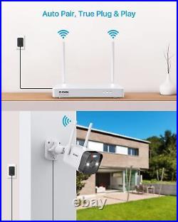 ZOSI 8CH NVR 2K 3MP Wireless Wifi Security IP Camera System Outdoor CCTV 2TB HDD