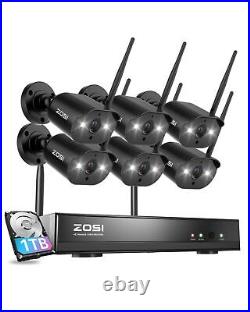 ZOSI 8CH NVR 3MP Wireless IP Camera Security System WiFi AI Night Vision CCTV