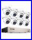 ZOSI 8CH Outdoor Dome Security Camera System 1080p with 5MP Lite DVR for Home