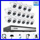 ZOSI H. 265+ 1080p 16 Channel Security Dome Camera System CCTV IP66 Human Detect