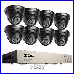 ZOSI H. 265+ 1080p Dome Home Surveillance Security Camera System 8CH 5MP Lite DVR