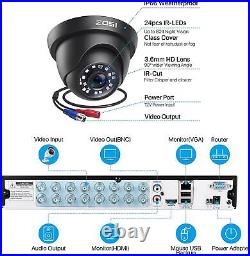 ZOSI H. 265+ 16 Channel 1080P HDMI Surveillance CCTV Security Camera System 2TB