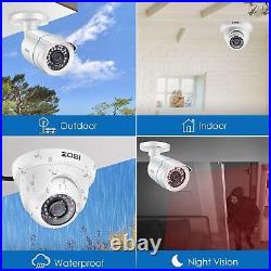 ZOSI H. 265+ 16CH 5MP-Lite DVR 2MP Security Camera System Outdoor CCTV Camera 2TB