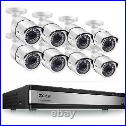 ZOSI H. 265+ 16CH DVR Home Security Bullet Camera Outdoor Day & Night CCTV System
