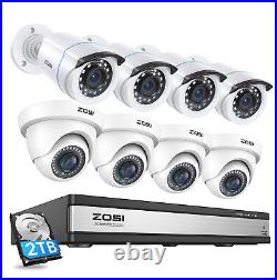 ZOSI H. 265 16Channel 1080p HDMI Surveillance CCTV DVR Security Camera System 2TB