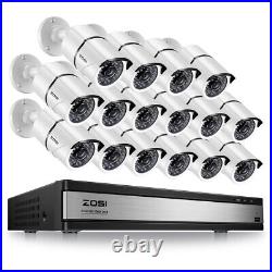 ZOSI H. 265+ 16ch 5MP Lite DVR 1080p Security Camera System CCTV System with HDD