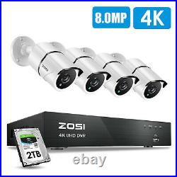 ZOSI H. 265+ 4K 8MP(3840x2160) Ultra HD Security Camera System DVR 2TB Hard Drive