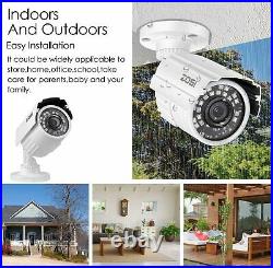 ZOSI H. 265+ 5MP Lite 8CH DVR 1080p Outdoor Bullet CCTV Security Camera System 1T