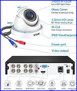 ZOSI H. 265+ 8CH 5MP Lite DVR 1080P Weatherproof CCTV Security Camera System 1TB