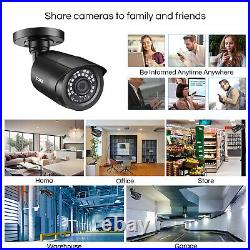 ZOSI H. 265+ 8CH 5MP Lite DVR 2 1080p Outdoor Security Camera System 1TB HDD