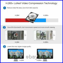 ZOSI H. 265+ 8CH 5MP Lite DVR 6 1080P Outdoor Surveillance Security Camera System