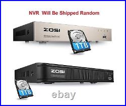 ZOSI H. 265+ 8CH POE 5MP NVR Recorder Security Outdoor CCTV Camera System 1TB