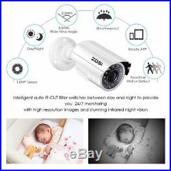 ZOSI H. 265+ DVR CCTV Camera Security System 1080P Outdoor IR Night Vision 1tb