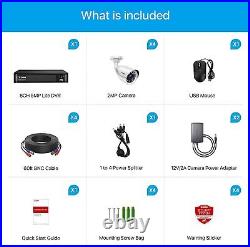 ZOSI H. 265+ Full 1080p Home Security Camera System Outdoor Indoor, 5MP-Lite CCTV