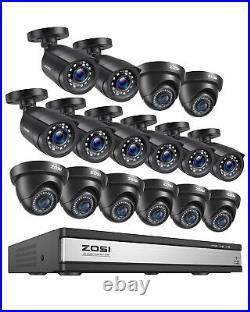 ZOSI H. 265+ HD 1080p 16ch Home security camera system Night Vision 4TB CCTV DVR