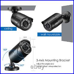 ZOSI H. 265+ NVR POE 2MP Outdoor Home IP Network CCTV Security Camera System