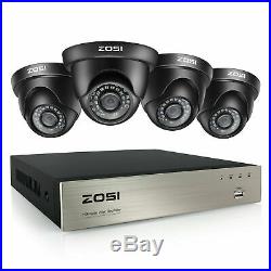 ZOSI HD 8CH H. 265+ HDMI DVR 1080P IR Outdoor CCTV Home Security Camera System